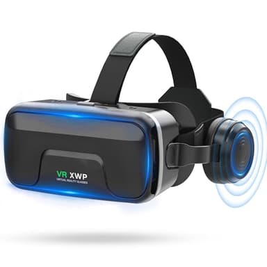 XWP Gafas De Realidad Virtual Con Auriculares, Gafas VR 3D Con Lentes HD Para Smartphones, Compatible Con iPhone/Android (4,7–7,2"), Para Juegos Y Películas, Regalo De Cumpleaños Para Amigos Y Familia