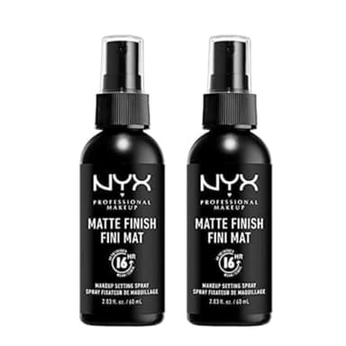 NYX Professional Makeup Spray fijador Makeup Setting Spray, Larga duración, Ligero, Fórmula vegana, Acabado Matte, Pack doble, 60 ml