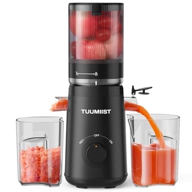 TUUMIIST con Tolva Extra Ancha de 134 MM, el Mejor Extractor de Jugos Para Frutas y Verduras, Apto Para Frutas y Verduras Enteras, Fácil de Limpiar