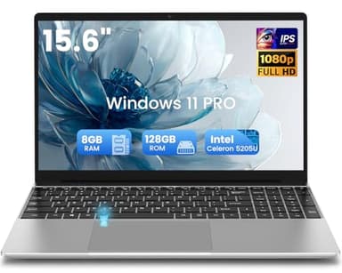 2026 Ordenador portátil 15.6 Pulgadas pc portátil 5025U, 8GB RAM 128GB SSD DDR4, Lector Huellas dactilares, 5G WiFi USB 3.0, 1920 x 1080 IPS FHD, 5000 mAh, Teclado Completo retroiluminado/Panel táctil