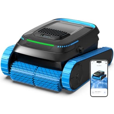 BOTLUXE (2026 Actualización) Robot de Piscina PC20 para Piso y Pared, Limpieza de Línea de Agua, Navegación Inteligente, Aspirador Potente 18927 L/H con Control por App, para piscinas de hasta 170㎡