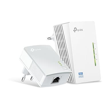 TP-Link TL-WPA4220 Kit - 2 Adaptadores de Comunicación por Línea Eléctrica (WiFi AV 600 Mbps, Extensor, Repetidores de Red, Amplificador y Cobertura Internet, 3 Puertos, Cable Ethernet), Color Blanco