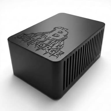 Bitforge Nano - Minero Bitcoin de código abierto | Dual BM1370 ASIC, hasta 2.5 TH, 12 V | Máquina de minería compacta de Bitcoin