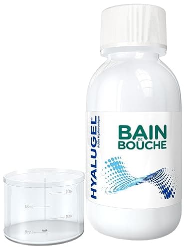 HYALUGEL - Enjuague bucal - Difusa y/o numerosas lesiones - aftas - pequeñas heridas - estados inflamatorios (sangrado) - ácido hialurónico - sabor a menta y limón - botella - 150 ml