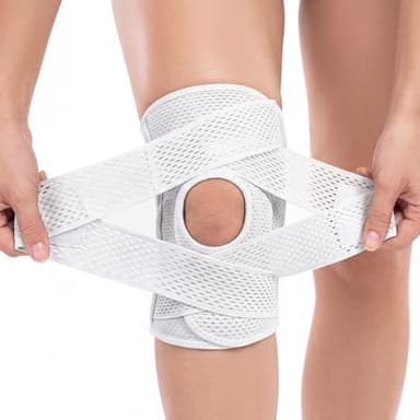 ANAMPION Rodillera Deportivas Ajustable Rodilleras Menisco y Ligamentos con Estabilizadores Laterales y Almohadillas de Rótula para Dolor de Artritis,Correr,Voleibol,Béisbol,Para Hombres y Mujeres