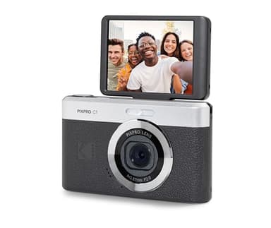 Kodak Pixpro C1 - Cámara Digital Ultra compacta | 13MP BSI CMOS, Zoom 4X, Pantalla LCD de 2.8", Flash LED, Batería integrada, Negro