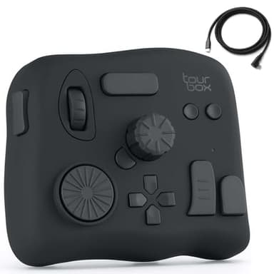 TourBox Neo, Controlador de Edición de Vídeo y Fotografía, Teclado Personalizable de Atajos, Consola de Equipo Creativo para Photoshop Lightroom Premiere, Tableta Gráfica de Dibujo, Windows Mac PC