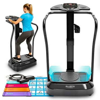 Bluefin Fitness Unisex Adulto Plataforma Vibratoria Pro, Negro, Modelo Pro