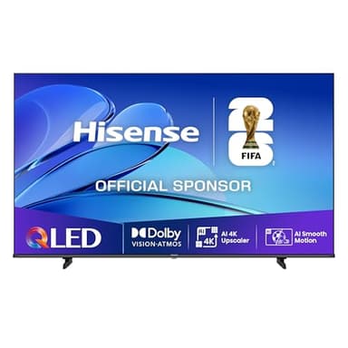 Hisense 50E7Q - QLED Smart TV 50 Pulgadas, Dolby Vision, Dolby Atmos, Modo Juego Plus, 60Hz VRR 120 fps, Modo Deportes, Monvimiento Suave IA, Bluetooth y HDMI 2.1, Control por Voz Alexa