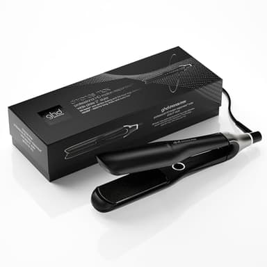 ghd Chronos Max - Plancha de Pelo Profesional, Styler con Placas 85% más Anchas, Peinado 3x Veces Más Rápido, Más Brillo, Sin Daño Por Calor Extremo - Para Cabello Largo, Grueso o Rizado -Color Negro