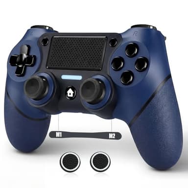 VooFun Mando Compatible para PS4 Pro Slim, Bluetooth Mandos con Vibración, 6 Axis Sensor, Panel Táctil, Stereo Audio Jack, Turbo, 1000mAh Batería, Inalámbrico Mando Compatible con PS4