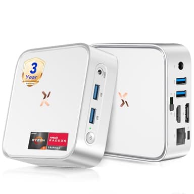 Huidun H80 Mini PC Win 11 Pro, AMD Ryzen 5 16GB RAM 512GB SSD, Gráficos Radeon Vega 8, Ordenador Compacto 4K UHD, Silencioso para Negocios y Automatización 24/7, Micro PC para Oficina y Casa