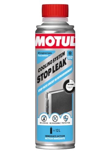 MOTUL Sellador Sistema Refrigeración, Aditivo Antifugas para Circuitos de Refrigeración, Repara Microfisuras y Pequeñas Fugas, Compatible con Todo Tipo de Líquidos, Cooling System Stop Leak, 300 ml