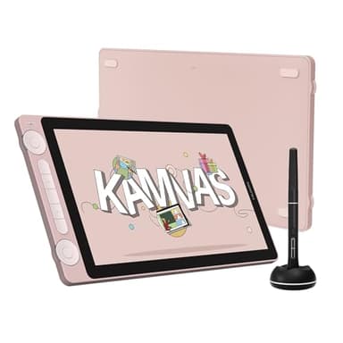 HUION Kamvas 13 Gen3 2024 Tableta Gráfica con Pantalla, Tableta de Dibujo 13.3" Vidrio Anti Brillo Canvas, Pentech 4.0, 16384 Presión del Lápiz, Doble Dial para PC, Mac, Android, Rosa