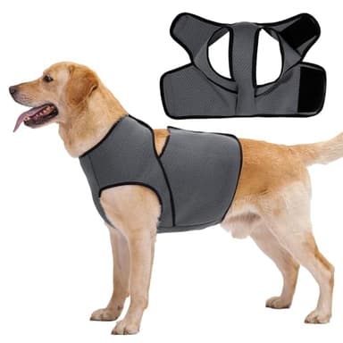 LIANZIMAU Chaleco Anti Ansiedad para Perros - Chaleco Relajante para Perros contra Truenos, Fuegos Artificiales y Separación，Abrigo Calmante Chaqueta de Ansiedad Perro Talla Pequeña, Mediana y Grande