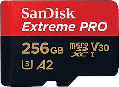 SanDisk Extreme PRO Tarjeta Micro SDXC 256 GB + adaptador SD (Para Cámaras de acción, drones, móviles, hasta 200 MB/s) El rendimiento A2, RescuePRO Deluxe, UHS-I, C10 U3 V30