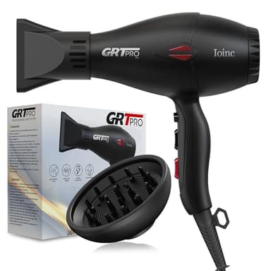 Secador de pelo Secador pelo profesional 2400W AC Motor, Secador Ionico 40Millones de Iones Negativos,secador de pelo profesional con difusor 3 Temperaturas 2 Velocidades Hogar Peluquería Salón