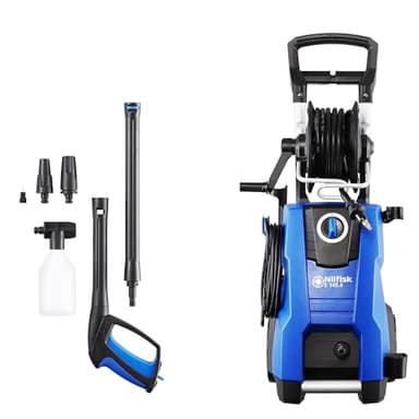 Nilfisk Hidrolimpiadora de Alta Presión E 145 Bares + Pulverizador de Espuma para Jardín, Patios y Coches (2100 W)
