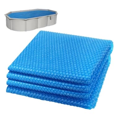 VOUNOT® Cubierta Solar Piscina Rectangular 700x400cm, Manta Térmica Espesor 120 µm, Cobertor de Verano Isotérmico para Ahorro Energético, Azul