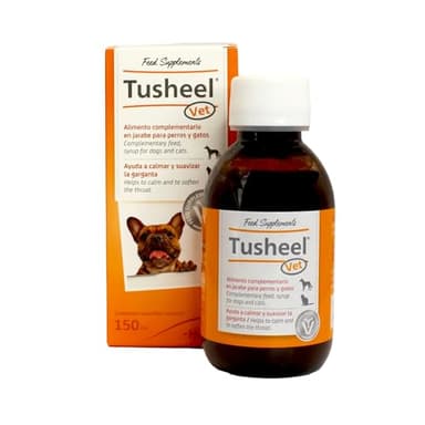 Heel – Tusheel Vet Jarabe Para Perros y Gatos que Calma y Suaviza la Tos - Composición Completa con ingredientes naturales para todo tipo de toses- Sabor Pollo con Miel - 150 ml