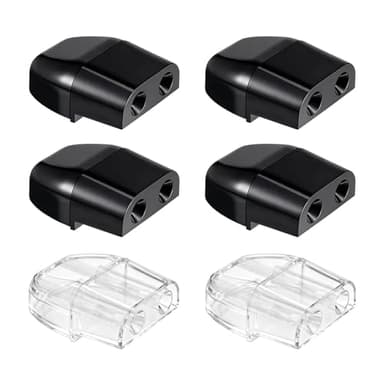 LAIVIYA Ahuyentador Animales Coche, 6PCS Auyentadores De Jabalies Coche, Aullentador De Animales para Coche, Silbatos De Ciervo para Coche con Cinta (Negro+Transparente)