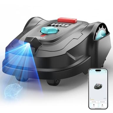 YARDCARE M800Plus Robot Cortacesped sin cable perimetral,máx. 800 m²,posicionamiento GPS + visión IA, trayectorias en U,robot cortacésped sin cable con App,carga automática,detección de 150 obstáculos