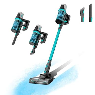 Cecotec Aspiradora Escoba Sin Cable Conga Rockstar 1500 Horizon X-Treme XL. 215W Potencia Total, Autonomía 60min, Cepillo Mixto, 2 Modos de Succión, Parallel Cyclone System, Depósito 600ml