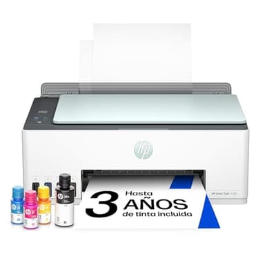 HP Impresora Multifunción Tinta Smart Tank 5108 Wi-Fi, con depósito Recargable, Incluye Tinta para Imprimir hasta 3 años