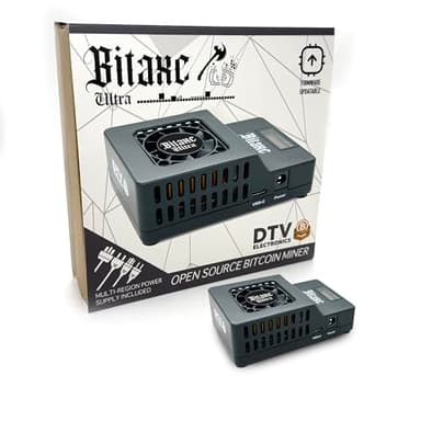 Bitaxe Ultra Open Source Bitcoin ASIC Miner - Minero BTC con tasa de Hash de 500 GH/s, bajo Consumo de energía - Minero Bitcoin silencioso para Uso doméstico con Fuente de alimentación multiregional