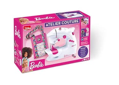 Maped Creativ Taller de Costura Barbie, Set de Manualidades Infantiles para Niños, Incluye Máquina de Coser y Materiales para 4 Proyectos de Moda, A Partir de 8 Años