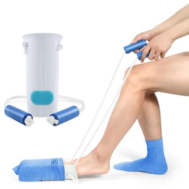 Kekoy Calzador de Calcetines: Más fácil que el método de 3 dedos. Práctico para mayores, post-op. de cadera, embarazadas y personas con movilidad reducida. Blanco – 1 Pieza