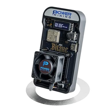 POWER MINING Bitaxe Gamma 602 Bitcoin (BTC) Minero en casa en Solitario con Suministro de energía y Soporte BM1370 ASIC Fabricado en Europa