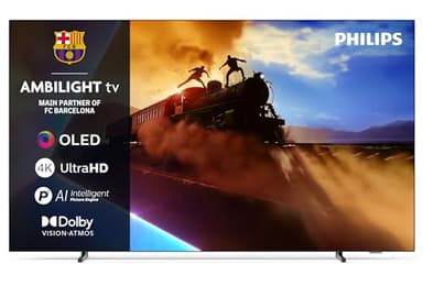Philips Ambilight 65OLED770 4K OLED Smart TV - Pantalla de 65 Pulgadas con P5 AI Picture, Google TV, Dolby Vision y Sonido Dolby Atmos - Funciona con Alexa y Asistente de Google