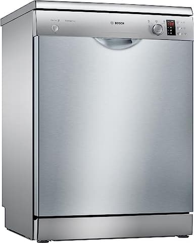 Bosch Lavavajillas de Libre Instalación, 60 cm, ActiveWater, Silencioso, Serie 2, Acero Inoxidable, SMS25AI05E.