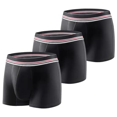 CARER Healthcare Incontinence Pregnancy 3 Paquetes Calzoncillos Boxer para Hombres con Incontinencia, Calzoncillos Lavables y Ligeros con Almohadilla Absorbente de 80 ML para Incontinencia Leve