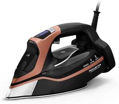 Rowenta Steamforce Pro - Plancha de vapor de 3200 W, golpe de vapor de 300 g/min, distribución de vapor óptima, 5 preajustes, protección antigoteo, función antical, resistencia a los arañazos, DW9520