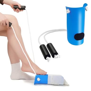Kekoy Calzador de Calcetines: Más fácil que el método de 3 dedos. Práctico para mayores, post-op. de cadera, embarazadas y personas con movilidad reducida. Azul