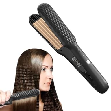 Vmxlso Plancha Pelo Ondas, Planchas Del Pelo Ondas con 4 Temperaturas De 170° a 230° Plancha De Ondas Para El Pelo Para dar Volumen a tu Cabello Brillante, Flexible