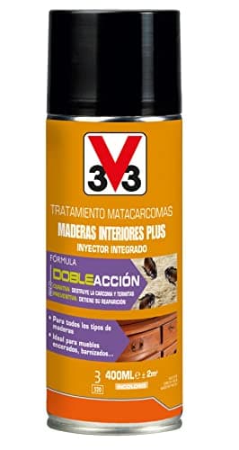 V33 Tratamiento matacarcomas maderas interiores plus 400ml
