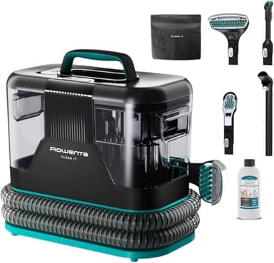 Rowenta Clean It, Aspirador de tapicerías, Depósito extraíble de 1,8L , Limpieza rápida de derrames y manchas, Suciedad de Mascotas, Potencia de 750W, IN5020F0