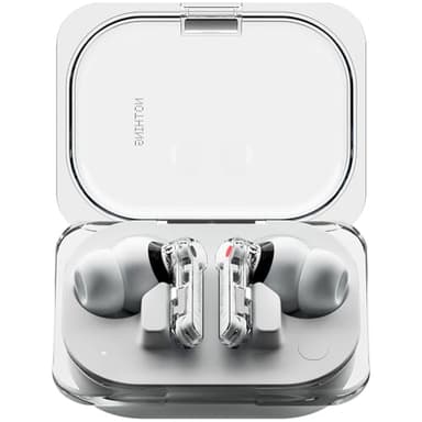 Nothing Ear (a) Auriculares inalambricos Bluetooth con Integración de ChatGPT, Cancelación de Ruido Activa, Algoritmo de Mejora de Graves y hasta 42,5 Horas de reproducción - Blanco