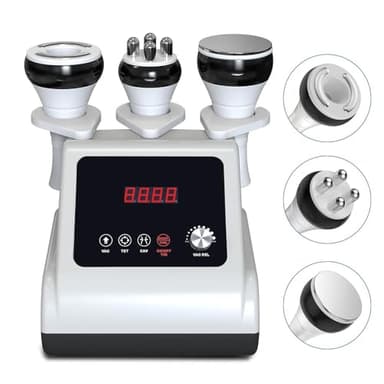 Qewher 40K Masajeador Anticelulitico Maquina Anticelulitis, 3 en 1 Cavitacion y Radiofrecuencia Corporal Facial Casa, Dispositivo de Masaje Corporal para Abdomen glúteos Muslos Cuidado Piel