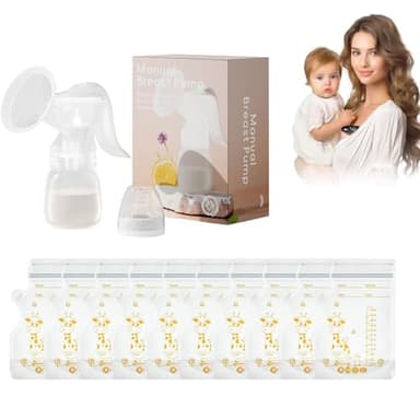 Extractor de Leche Manual,Extractor de Leche Materna,Sacaleches Manual,Breast Pump,Recolector de Leche Materna,Extractors de Leche,Sacaleches Sin BPA,Portable,Compacto