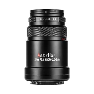 AstrHori Lente Ultra Macro de 25 mm F2.8 2X-5X Enfoque Manual de fotograma Completo Compatible con cámaras sin Espejo con Montura Z Nikon Z5, Z6, Z7, Z611, Z711, Z9, Z30, Z50, ZFC, etc.