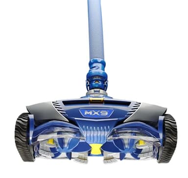 Zodiac MX9 - Limpiafondos Automático Hidráulico para Piscinas hasta 12x6m, Enterradas o Elevadas de Paredes Rígidas, Cepillado Ciclónico, Sistema de Tracción por Correas, Limpia Fondo y Paredes
