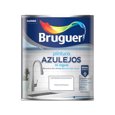 BRUGUER Esmalte Azulejos al Agua Satinado Blanco 750ml