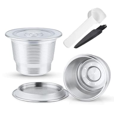 Filtro de cápsula de café recargable de acero inoxidable, 2 piezas, para Nespresso Originalline