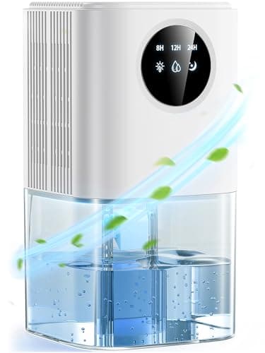 Zenolix Deshumidificador Pequeño - 560ml/Día Antihumedad (1800ml), 22.5W Bajo Consumo y 32dB Silencioso, Deshumidificador Baño con Auto-Defrost, Temporizador y Apagado Automático
