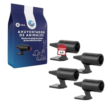 BeWave Ahuyentador Ultrasónico para Jabalíes y Animales – Pack 4 Unidades para Coche | Reduce Riesgo de Accidentes | Resistente a Lluvia y Clima | Incluye Guía de Prevención
