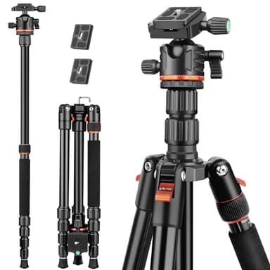 Victiv 194cm Tripode Camara, Tripode para Movil Alto de Viaje Compacto de Premium Aluminio, Trípode Cámara Reflex para Canon Nikon Sony Admite Fotografía Panorámica de 360°